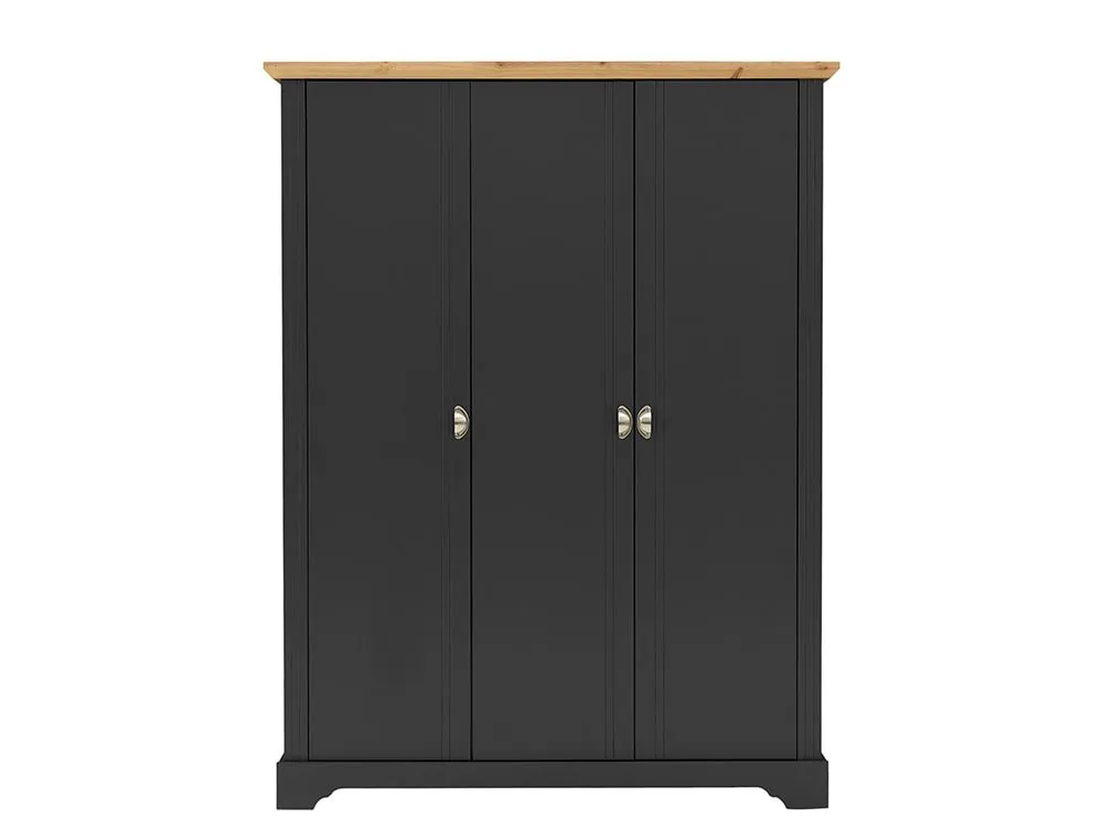 Seconique Seconique Toledo Grey and Oak 3 Door Triple Wardrobe