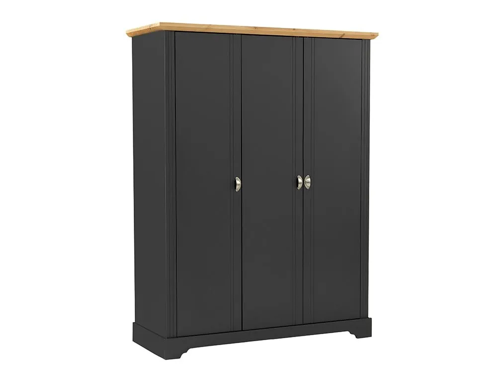 Seconique Seconique Toledo Grey and Oak 3 Door Triple Wardrobe