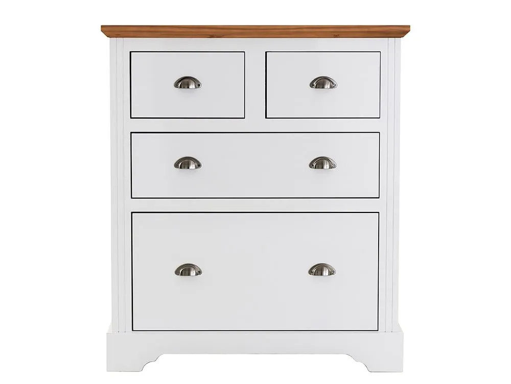 Seconique Seconique Toledo White and Oak 2+2 Drawer Chest of Drawers