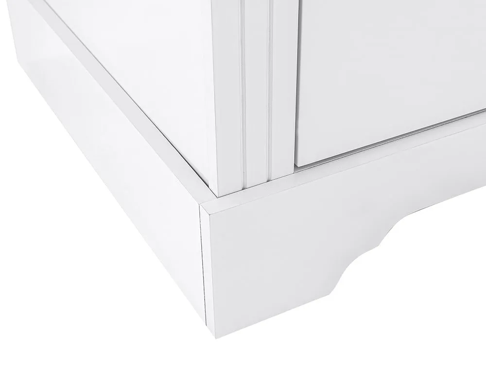 Seconique Seconique Toledo White and Oak 5 Drawer Tall Narrow Chest of Drawers