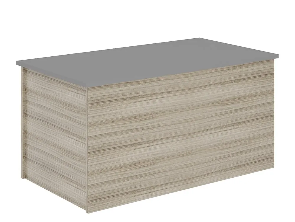 Seconique Seconique Nevada Grey Gloss and Oak Blanket Box