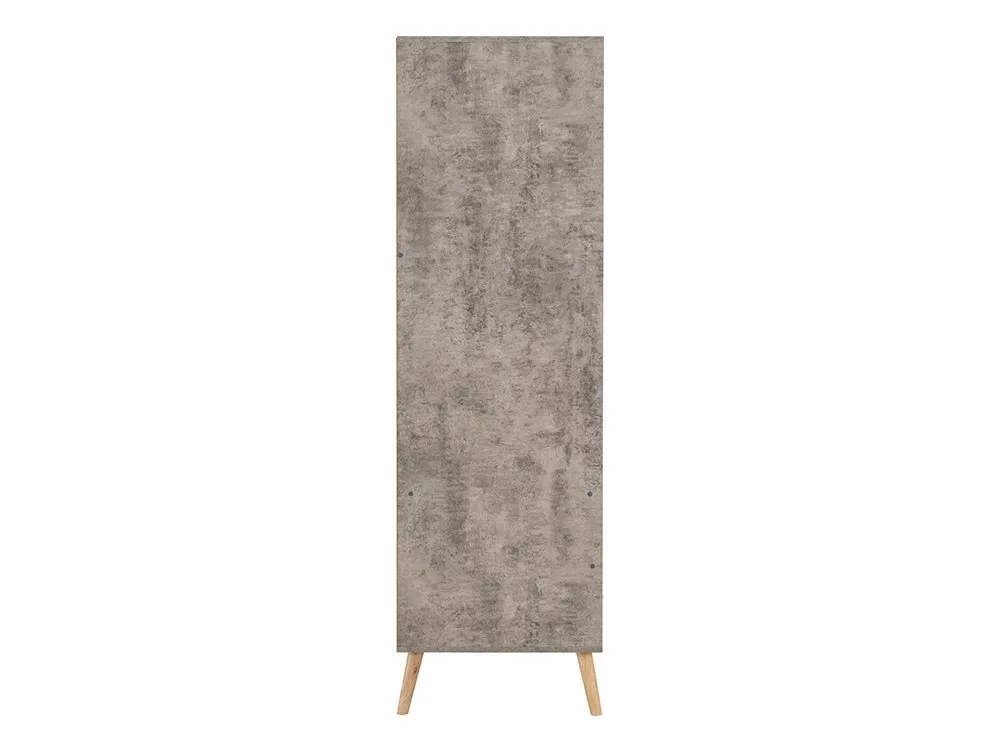 Seconique Seconique Nordic Concrete Effect 2 Door 2 Drawer Wardrobe