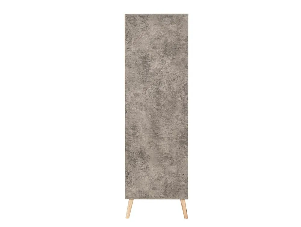 Seconique Seconique Nordic Concrete Effect 3 Door 3 Drawer Wardrobe