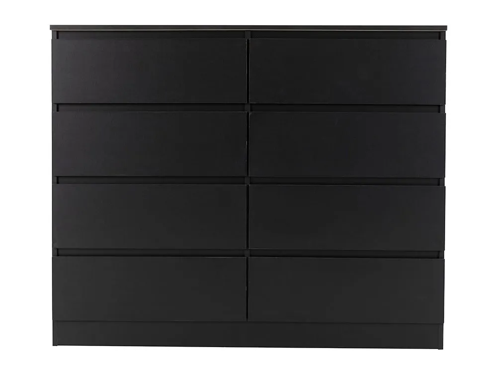 Seconique Seconique Malvern Black 4+4 Drawer Chest of Drawers