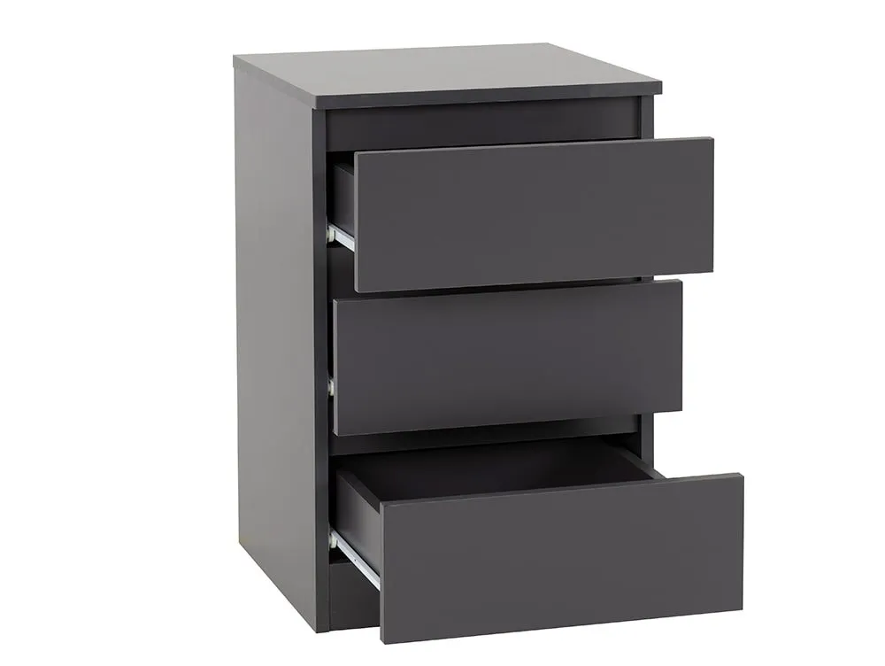 Seconique Seconique Malvern Grey 3 Piece Bedroom Furniture Package