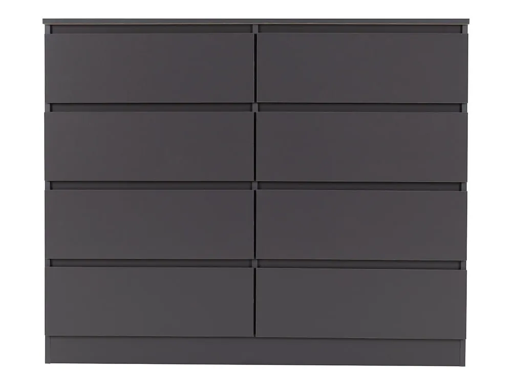 Seconique Seconique Malvern Grey 4+4 Drawer Chest of Drawers