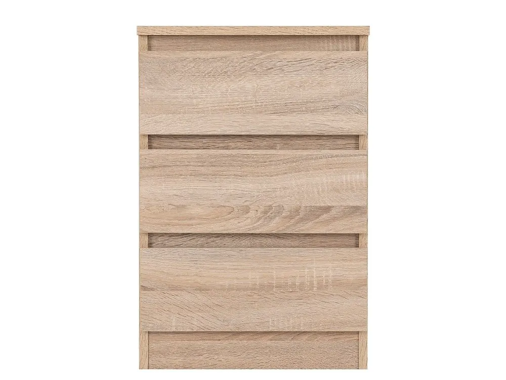 Seconique Seconique Malvern Sonoma Oak 3 Drawer Bedside Table