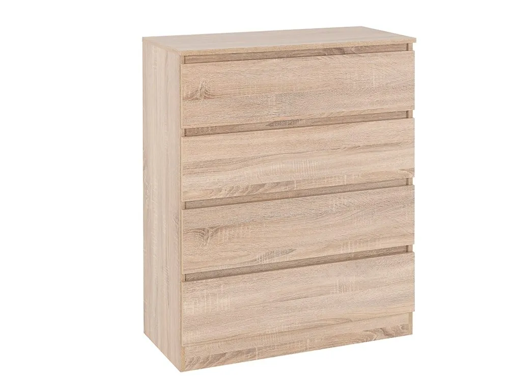 Seconique Seconique Malvern Sonoma Oak 4 Drawer Chest of Drawers