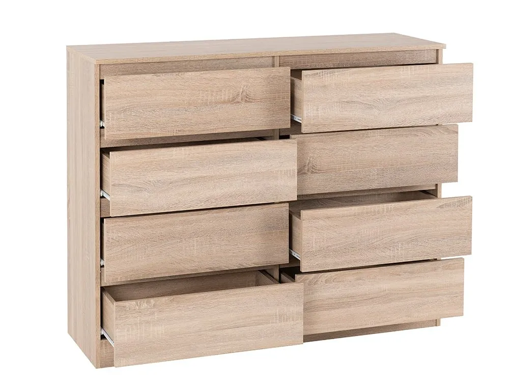 Seconique Seconique Malvern Sonoma Oak 4+4 Drawer Chest of Drawers