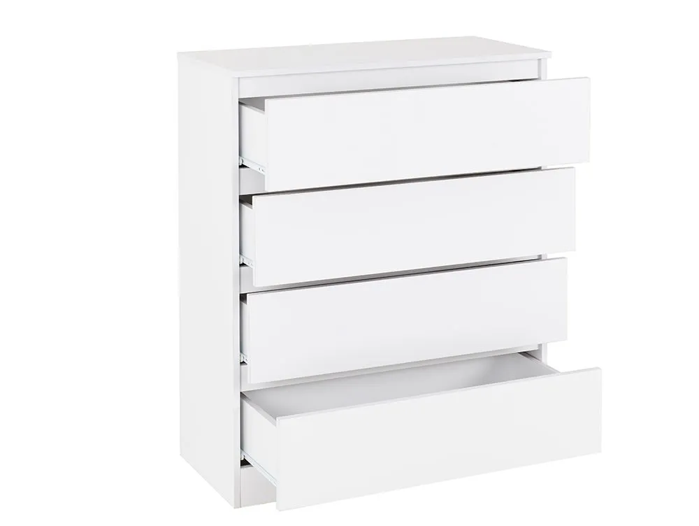 Seconique Seconique Malvern White 4 Drawer Chest of Drawers