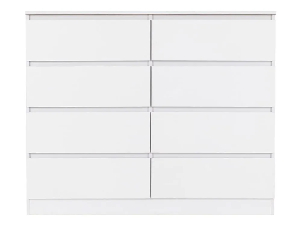 Seconique Seconique Malvern White 4+4 Drawer Chest of Drawers