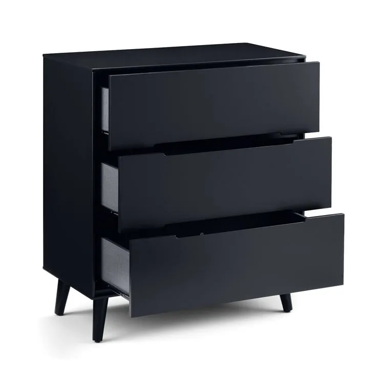 Julian Bowen Julian Bowen Alicia Anthracite 3 Drawer Chest of Drawers