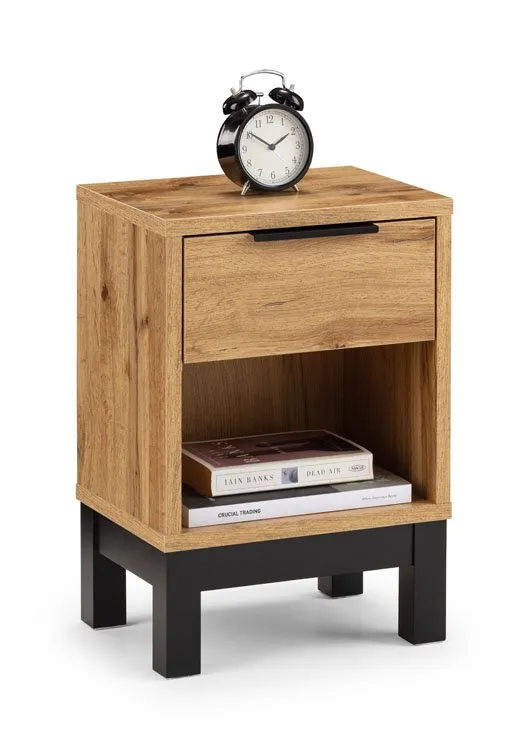 Julian Bowen Julian Bowen Bali Oak 1 Drawer Bedside Table