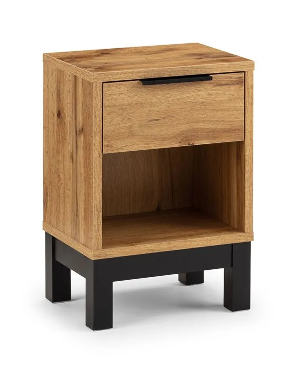 Julian Bowen Julian Bowen Bali Oak 1 Drawer Bedside Table