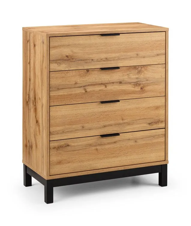 Julian Bowen Julian Bowen Bali Oak 4 Drawer Chest of Drawers