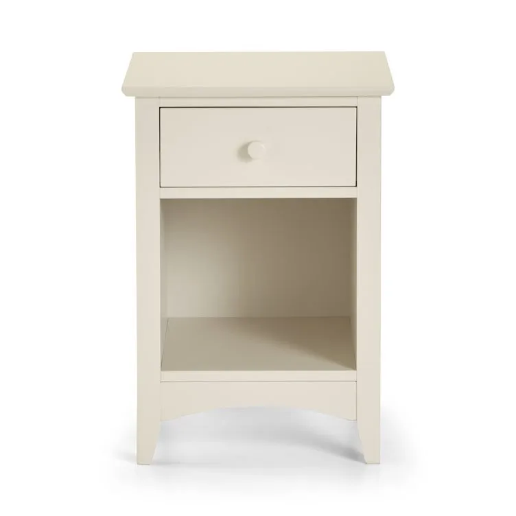 Julian Bowen Julian Bowen Cameo 1 Drawer Ivory Wooden Bedside Table