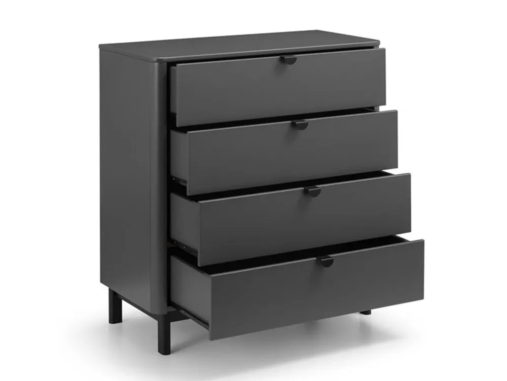 Julian Bowen Julian Bowen Chloe Storm Grey 4 Drawer Chest of Drawers