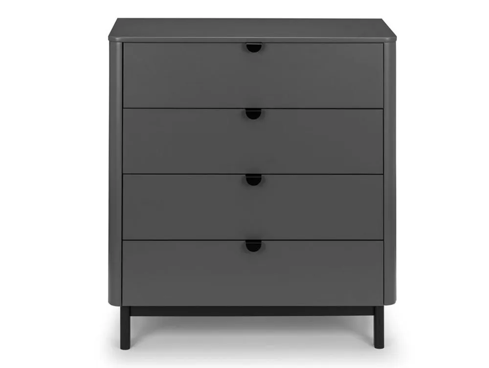 Julian Bowen Julian Bowen Chloe Storm Grey 4 Drawer Chest of Drawers