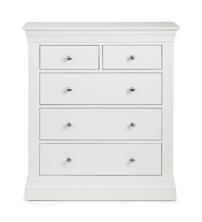 Julian Bowen Julian Bowen Clermont Surf White 3+2 Chest of Drawers