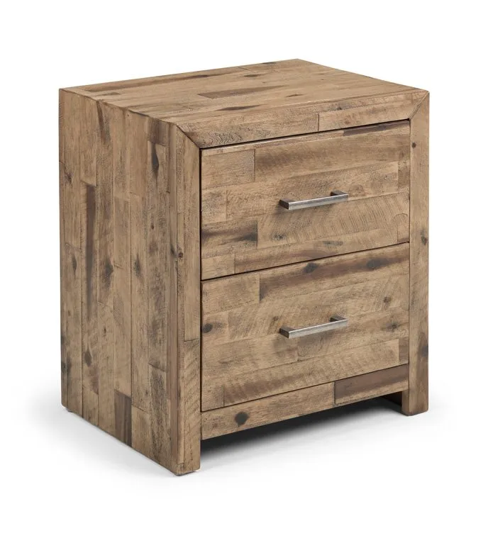 Julian Bowen Julian Bowen Hoxton Rustic 2 Drawer Bedside Table