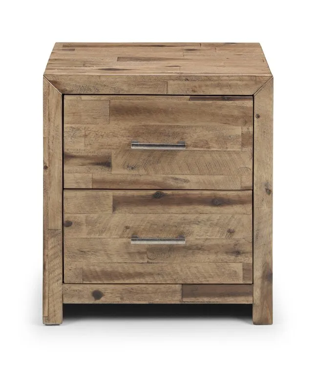 Julian Bowen Julian Bowen Hoxton Rustic 2 Drawer Bedside Table