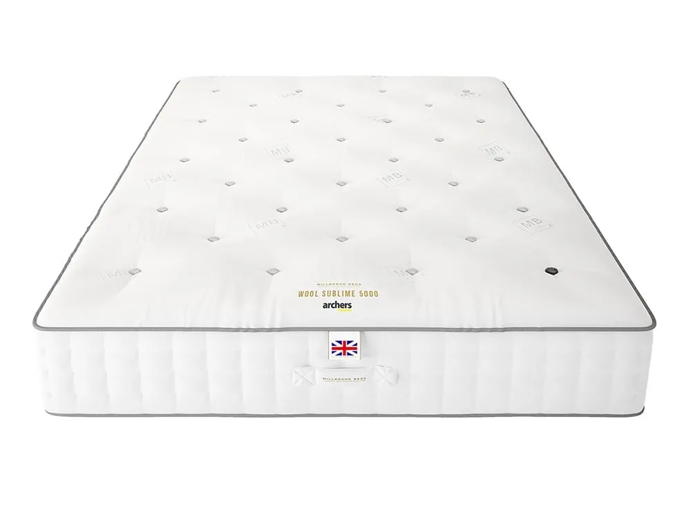 Millbrook Beds Millbrook Wool Sublime Pocket 5000 4ft6 Double Mattress