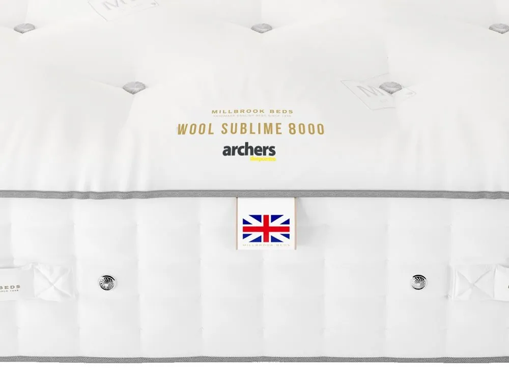 Millbrook Beds Millbrook Wool Sublime Firm Pocket 8000 3ft Single Mattress