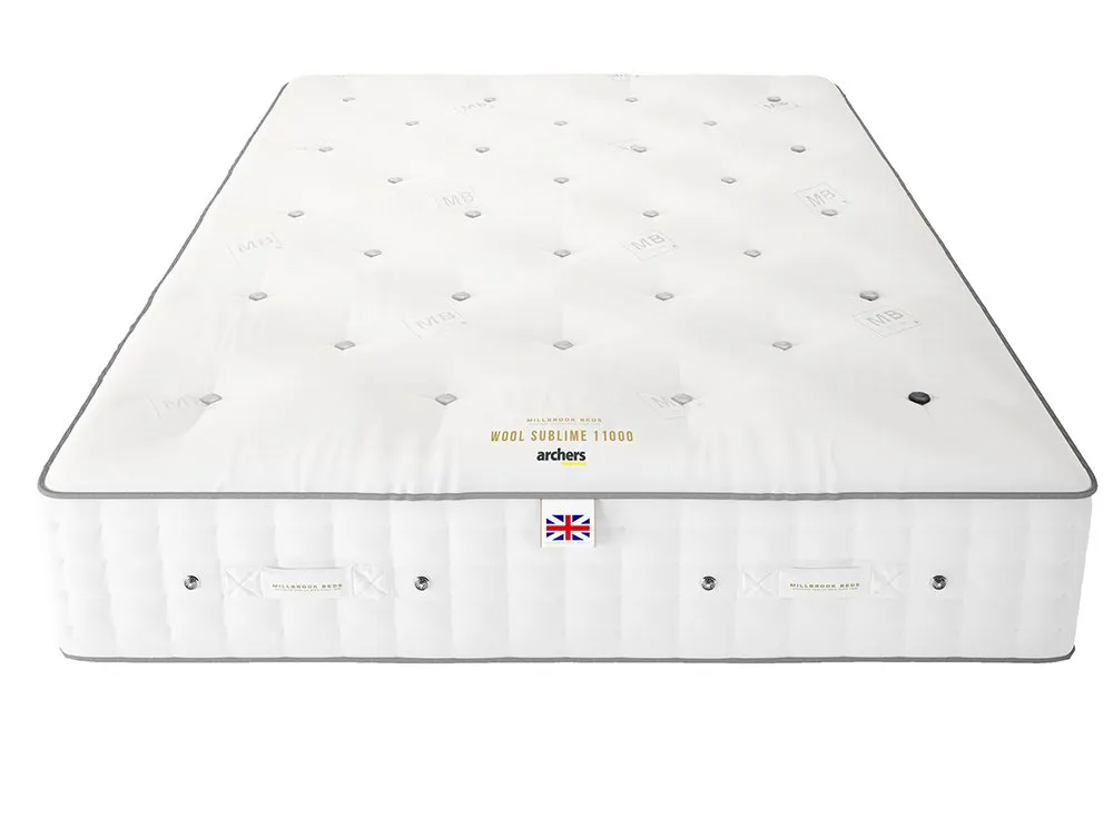 Millbrook Beds Millbrook Wool Sublime Medium Pocket 11000 6ft Super King Size Mattress