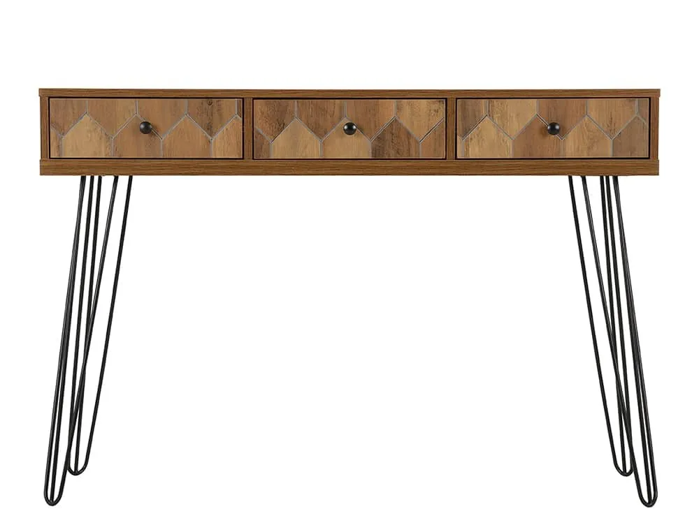 Seconique Seconique Ottawa Oak 3 Drawer Console Table