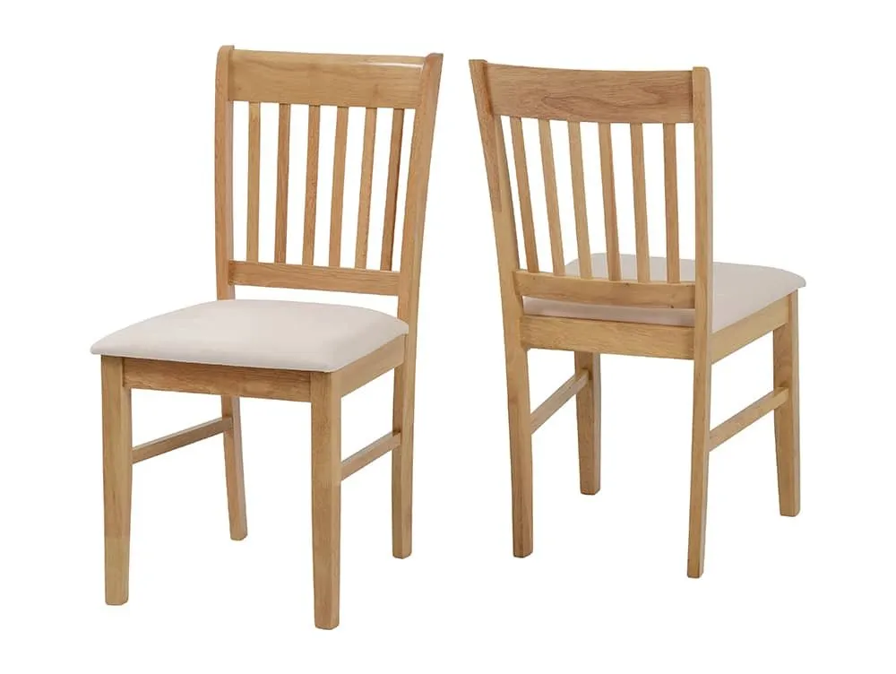 Seconique Seconique Oxford Oak Set of 2 Dining Chairs