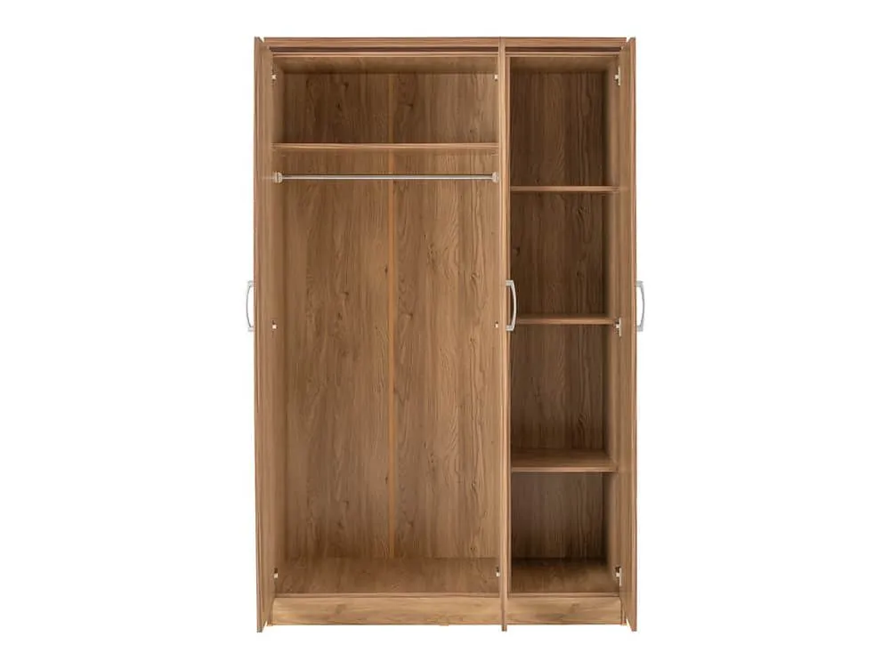 Seconique Seconique Charles Oak 3 Door Mirrored Triple Wardrobe