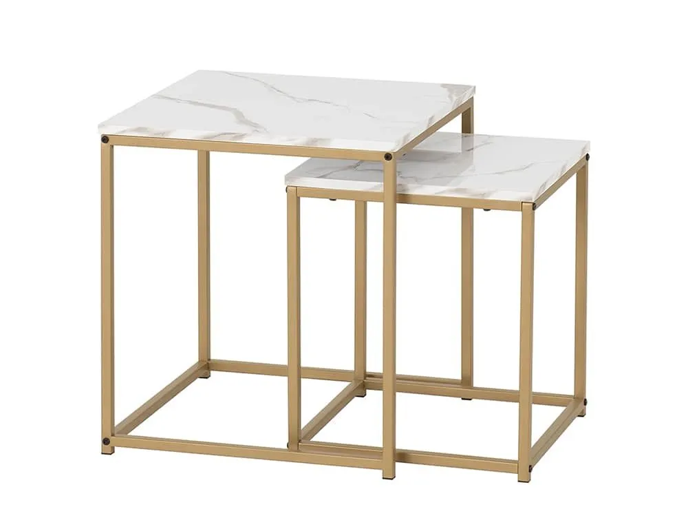 Seconique Seconique Dallas Marble Effect Nest of Tables