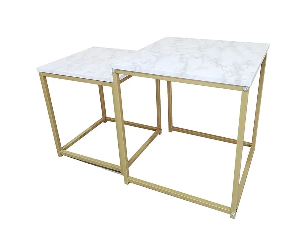 Seconique Seconique Dallas Marble Effect Nest of Tables