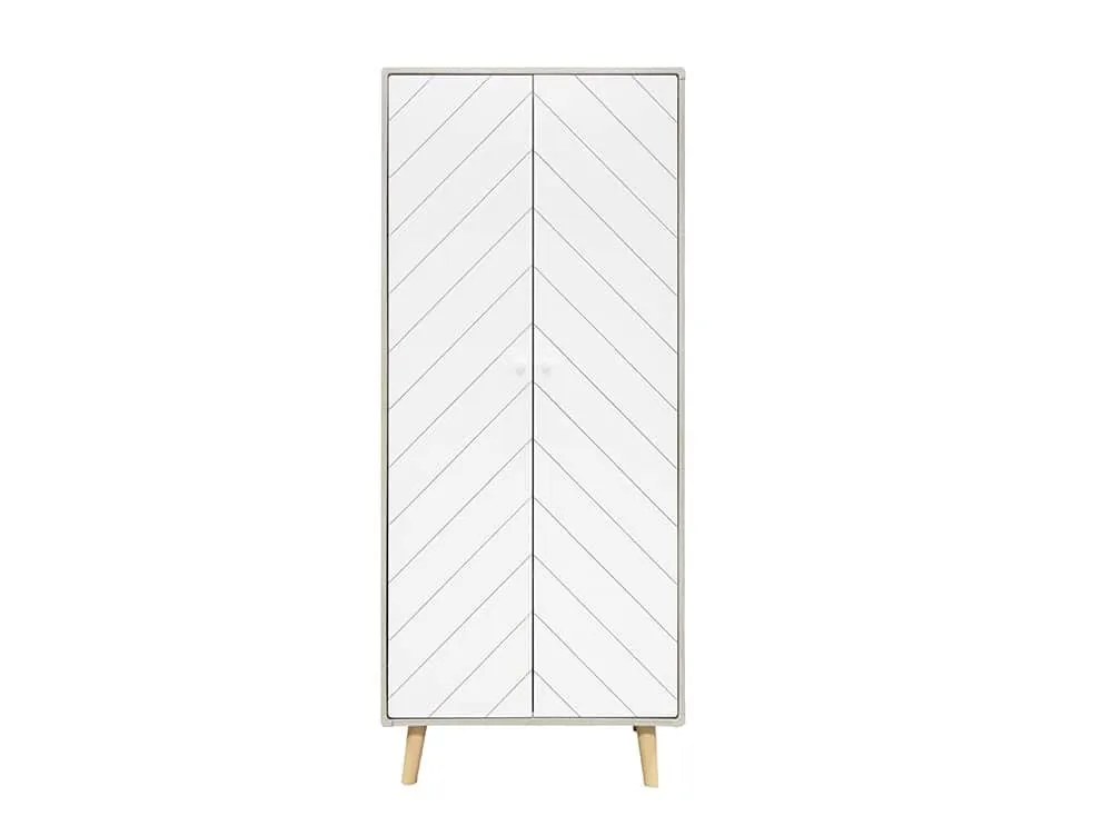 Seconique Seconique Dixie Grey and White 2 Door Wardrobe