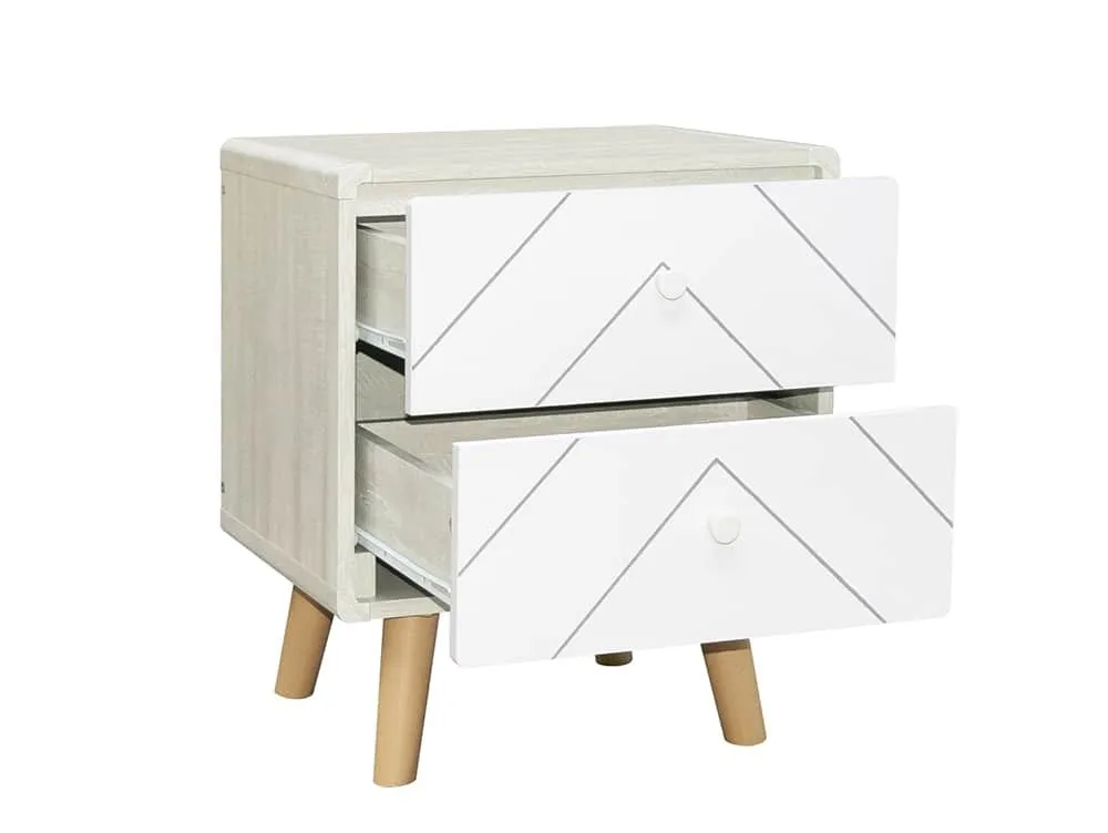 Seconique Seconique Dixie Grey and White 3 Piece Bedroom Furniture Package