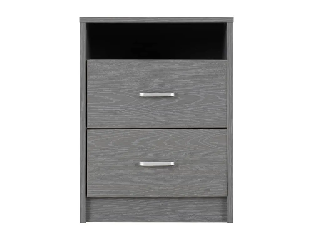 Seconique Seconique Felix Grey 2 Drawer Bedside Table