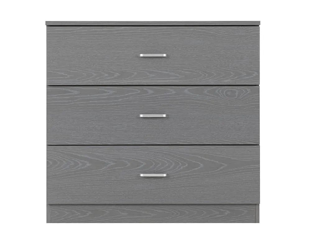 Seconique Seconique Felix Grey 3 Drawer Chest of Drawers