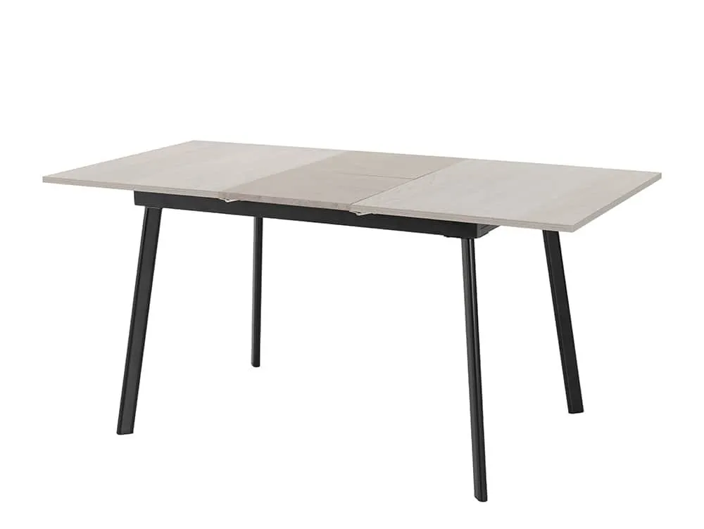 Seconique Seconique Avery Grey Oak Extending Dining Table and 4 Lukas Grey Velvet Chairs Set