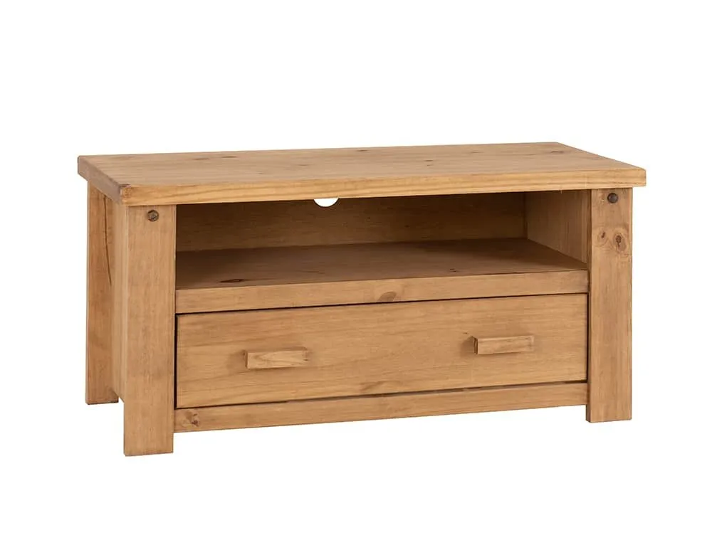 Seconique Seconique Tortilla Waxed Pine 1 Drawer TV Cabinet