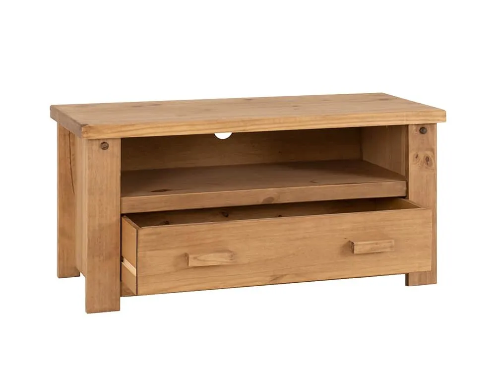 Seconique Seconique Tortilla Waxed Pine 1 Drawer TV Cabinet