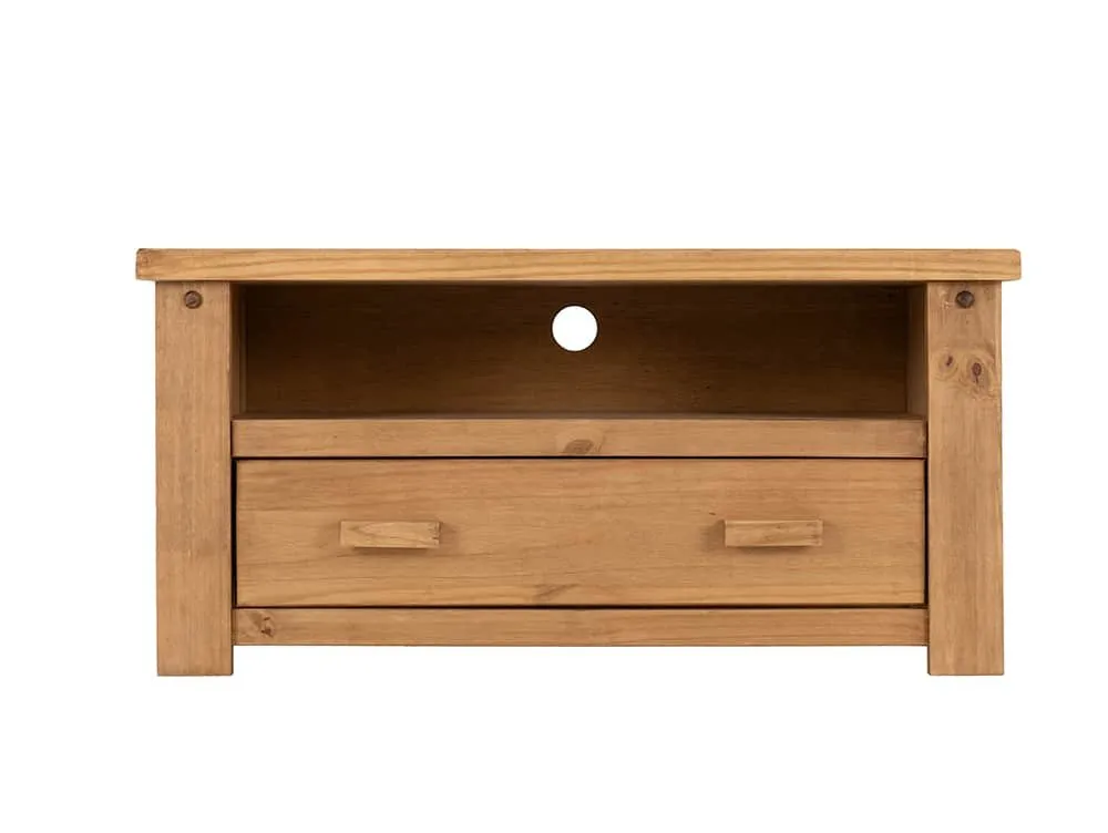 Seconique Seconique Tortilla Waxed Pine 1 Drawer TV Cabinet