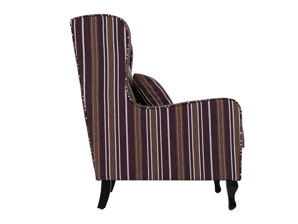 Seconique Seconique Sherborne Burgundy Stripe Fabric Armchair