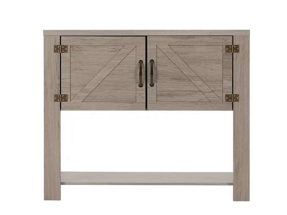 Seconique Seconique Zurich Grey Wood Grain 2 Door Console Table