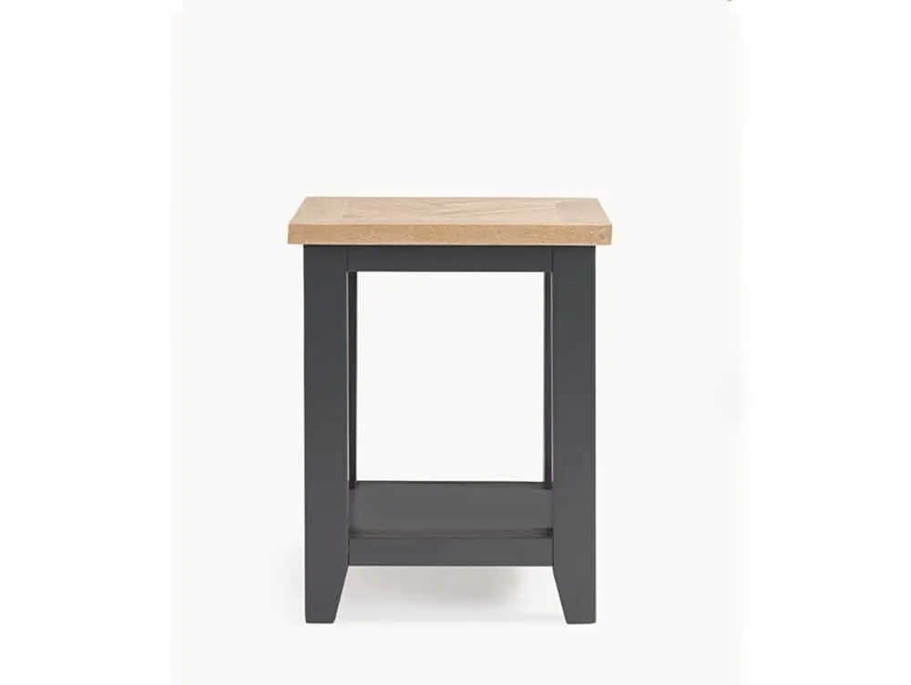 Julian Bowen Julian Bowen Bordeaux Grey and Oak Wooden Lamp Table (Assembled)