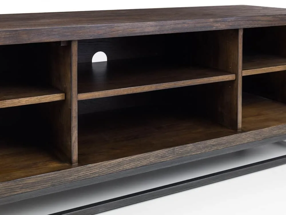 Julian Bowen Julian Bowen Brooklyn Dark Oak Wooden 2 Door TV Cabinet