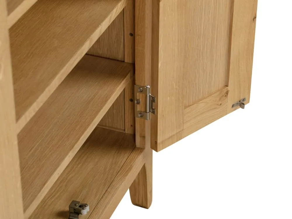 Julian Bowen Julian Bowen Cotswold Oak 2 Door Shoe Cabinet (Assembled)