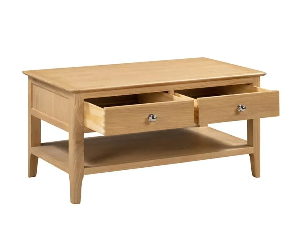 Julian Bowen Julian Bowen Cotswold Oak 2 Drawer Coffee Table (Assembled)