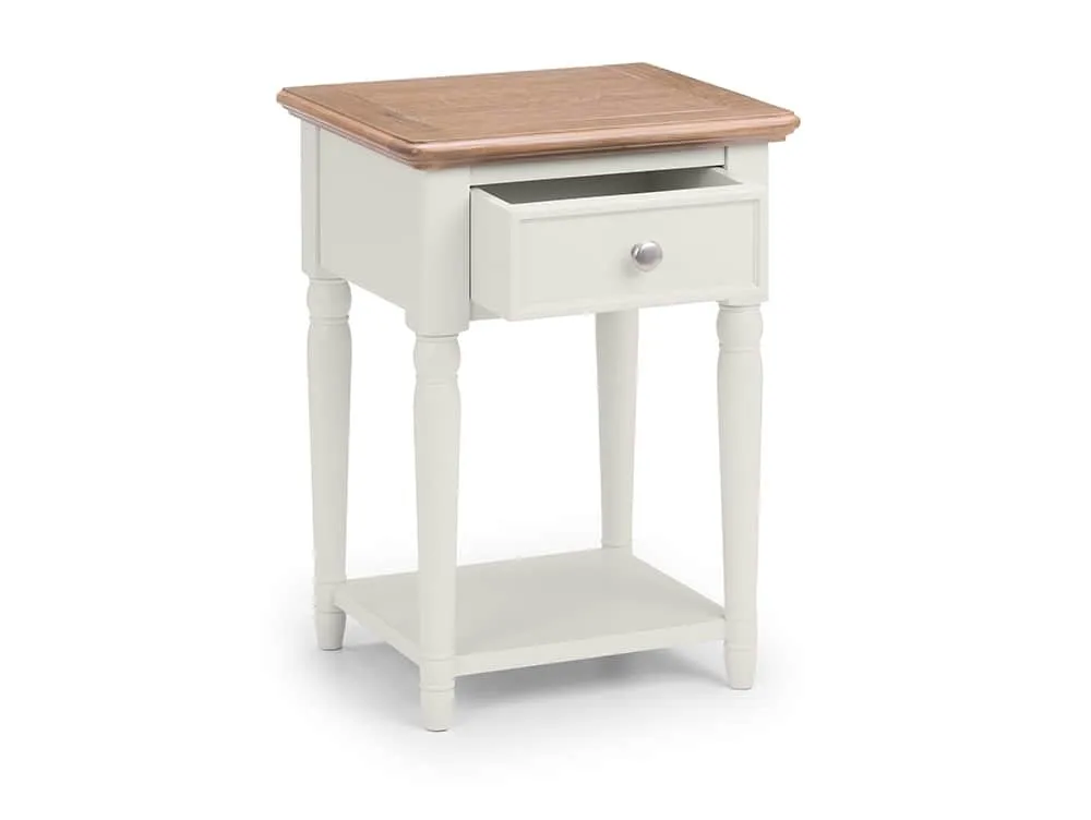 Julian Bowen Julian Bowen Provence Grey and Oak 1 Drawer Lamp Table (Assembled)