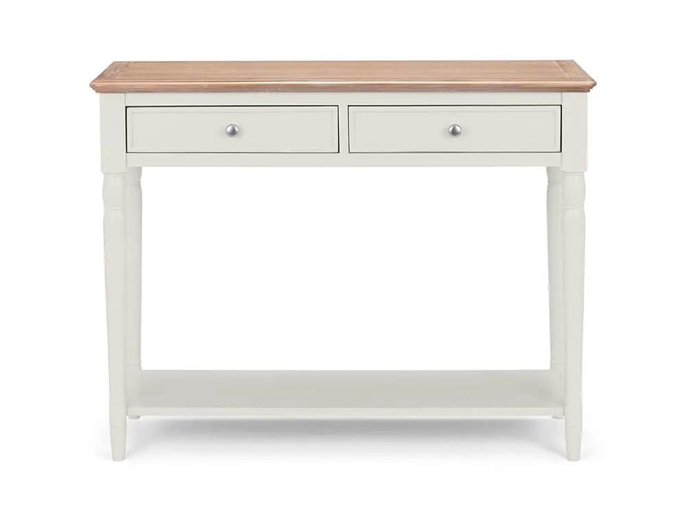 Julian Bowen Julian Bowen Provence Grey and Oak 2 Drawer Console Table