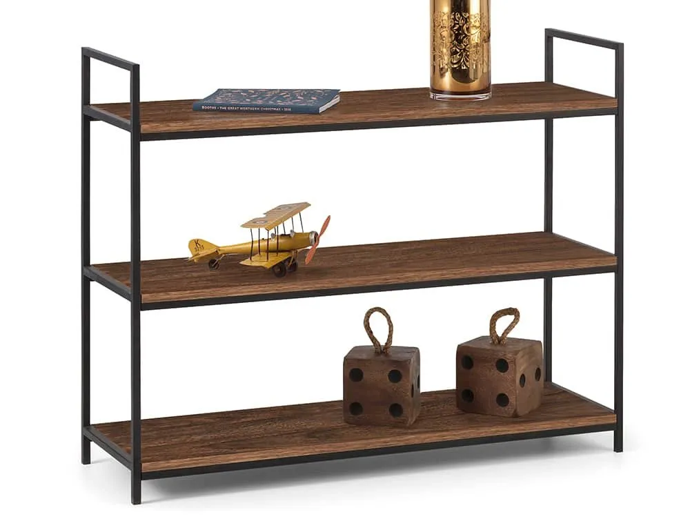 Julian Bowen Julian Bowen Tribeca Walnut Effect Low Bookcase